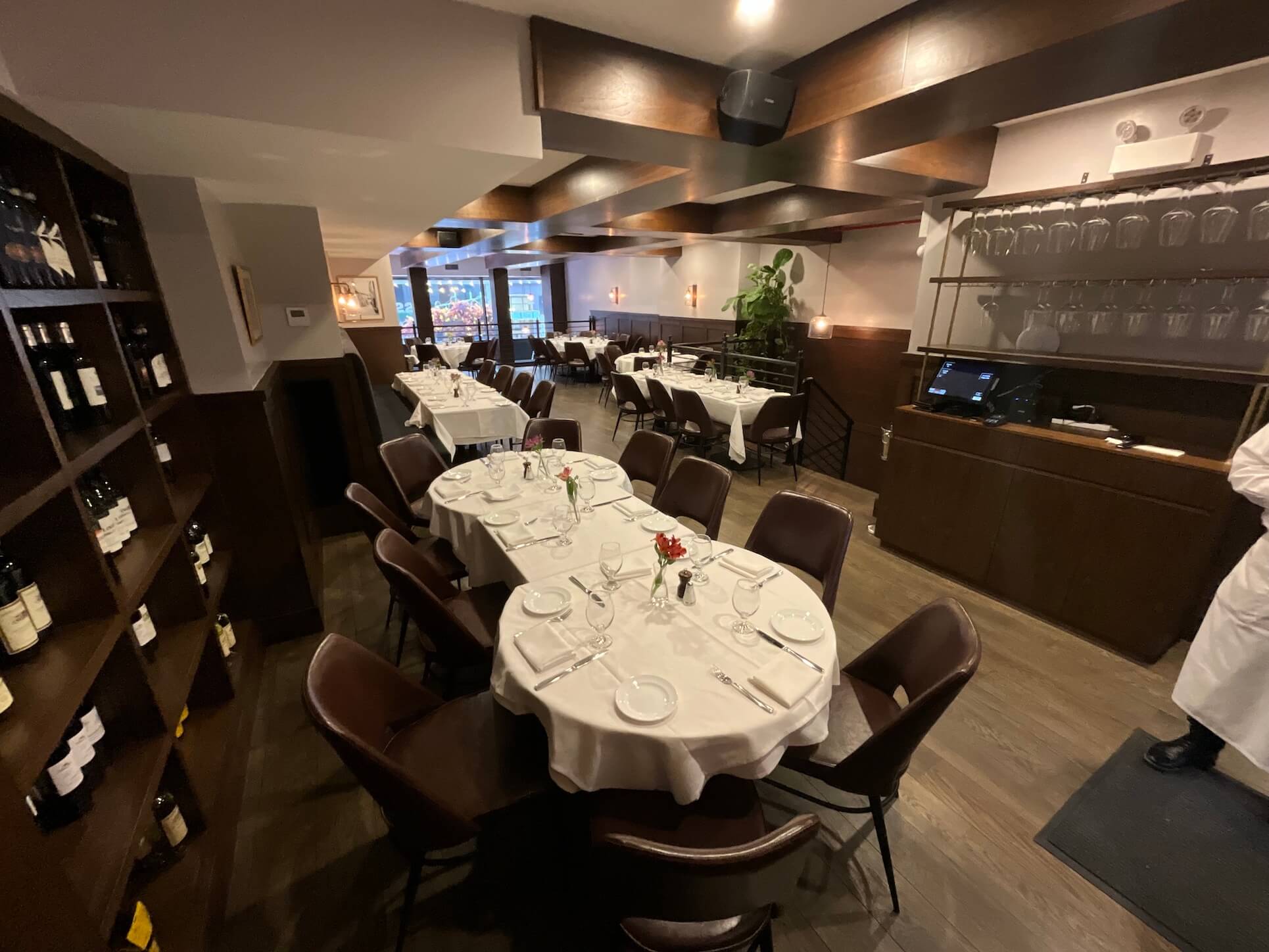 The private event space at Delbianco Italian Restaurant