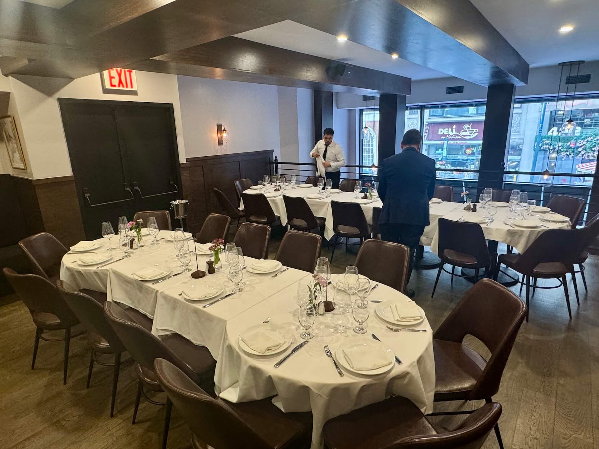 The private event space at Delbianco Italian Restaurant