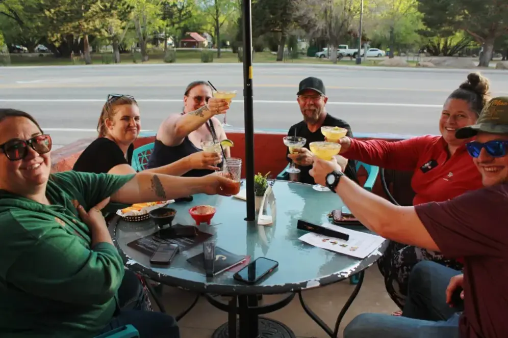 Guests cheering at Mountain Oasis