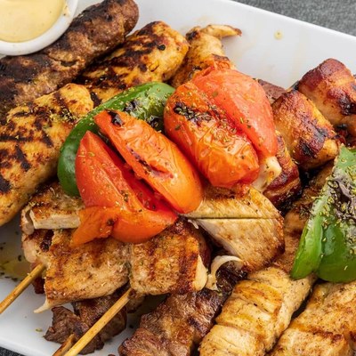 Chicken souvlaki skewers