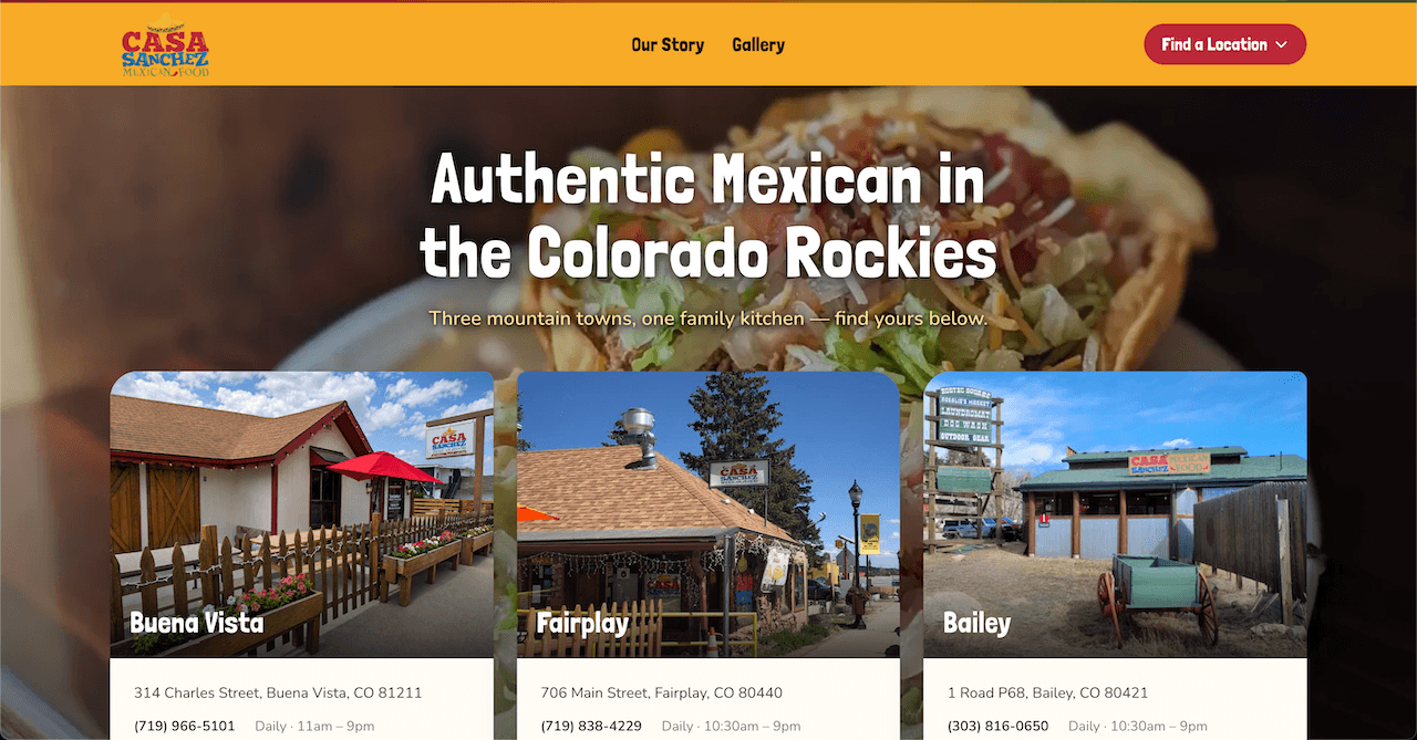 Casa Sanchez Mexican Restaurants screenshot