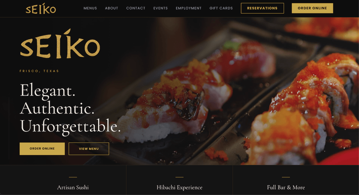 Seiko Sushi & Hibachi screenshot